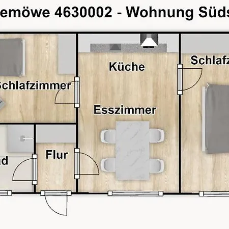Lejlighed Haus Seemowe Ferienwohnung Sudstrand *